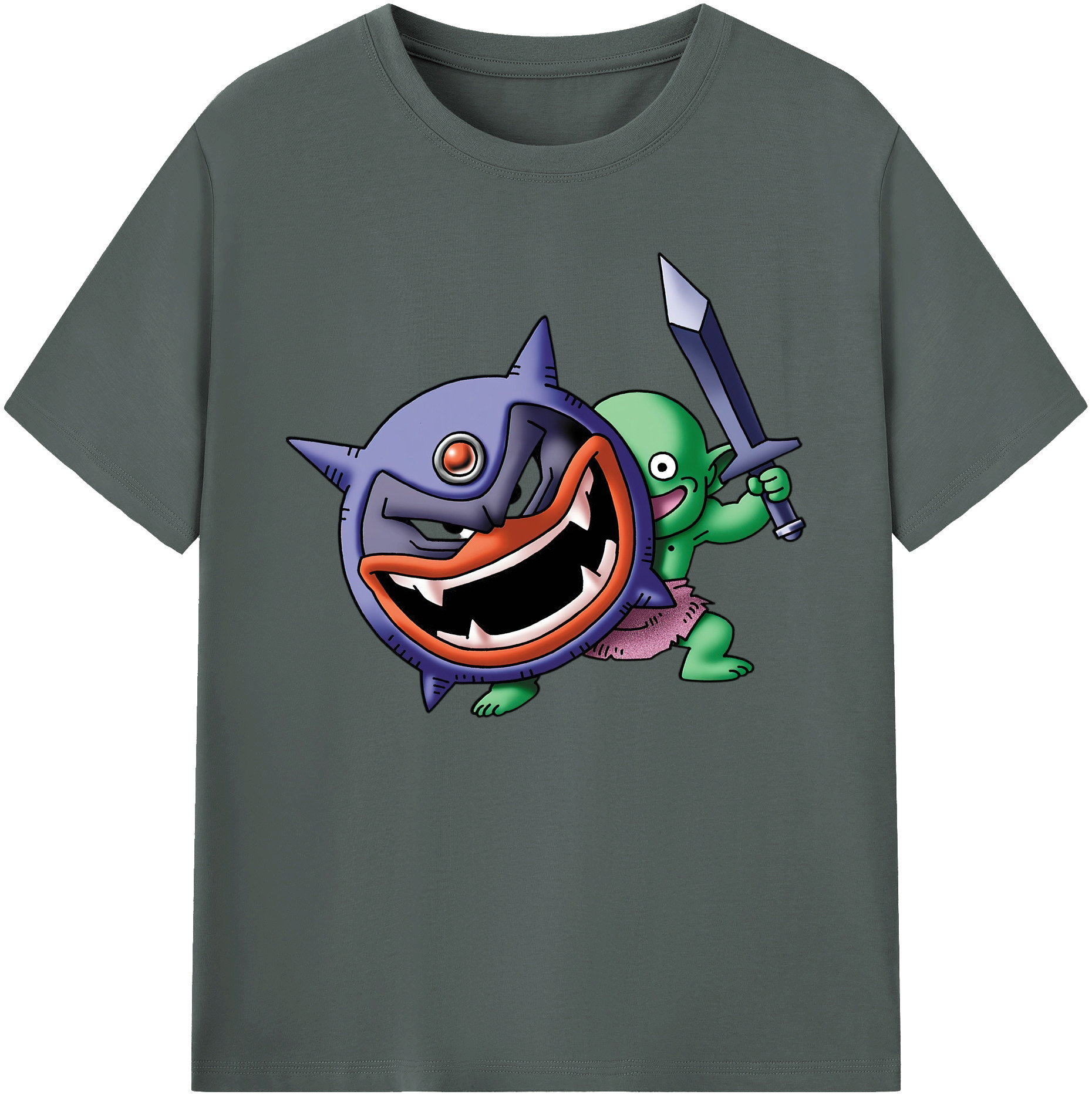 （画像用） ドラゴンクエスト Doragon Kuesuto Dragon Quest 綿100％ メンズ半袖Tシャツ｜肌触りやわらか＆通気性